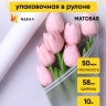 Пленка матовая 50мкм 58см х 10м РЦ прозрачный кант белый Пленка матовая 50мкм 58см х 10м РЦ прозрачный кант белый