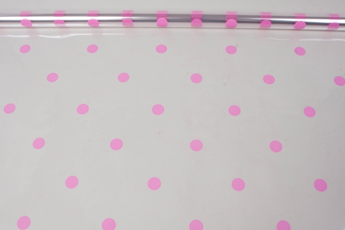 Пленка цветная Горошины 70см розовый Пленка цветная Горошины 70см розовый