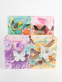 Сумочка Бабочки 798 18х23x10см микс