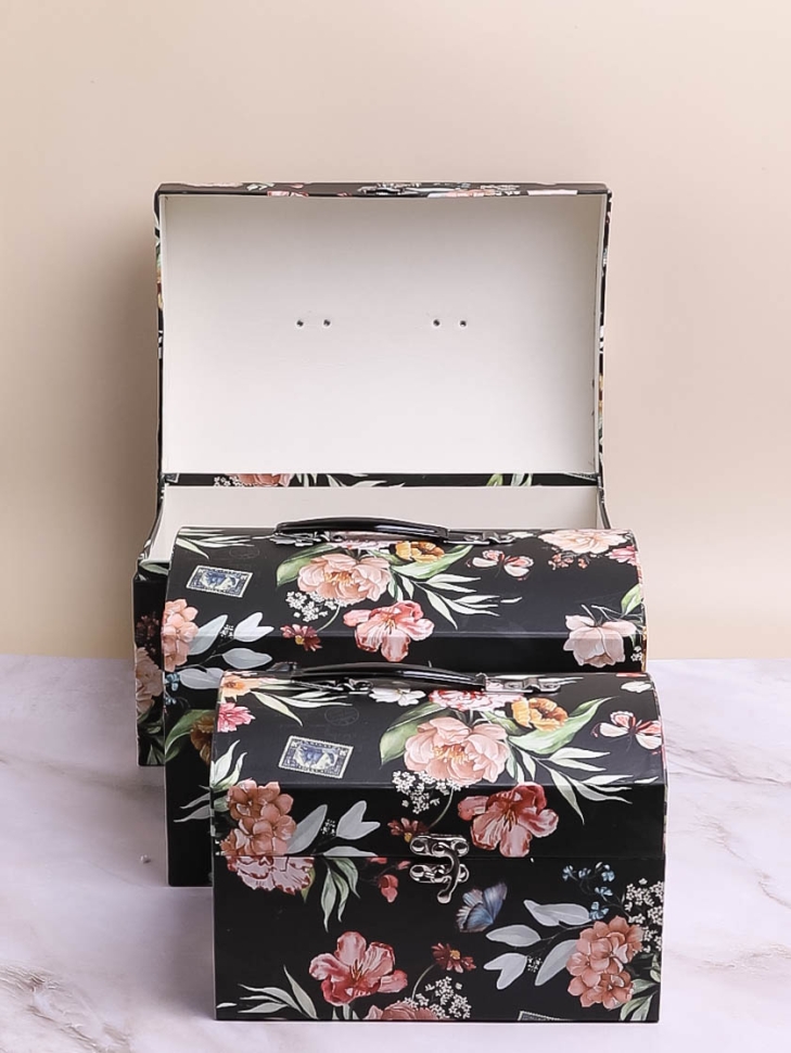 Коробка сундучок набор из 3шт 30x20x20см CN230721-2-1 черный Коробка сундучок набор из 3шт 30x20x20см CN230721-2-1 черный