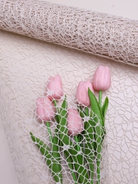 Сетка ажурная 50см х 5ярд кремовый