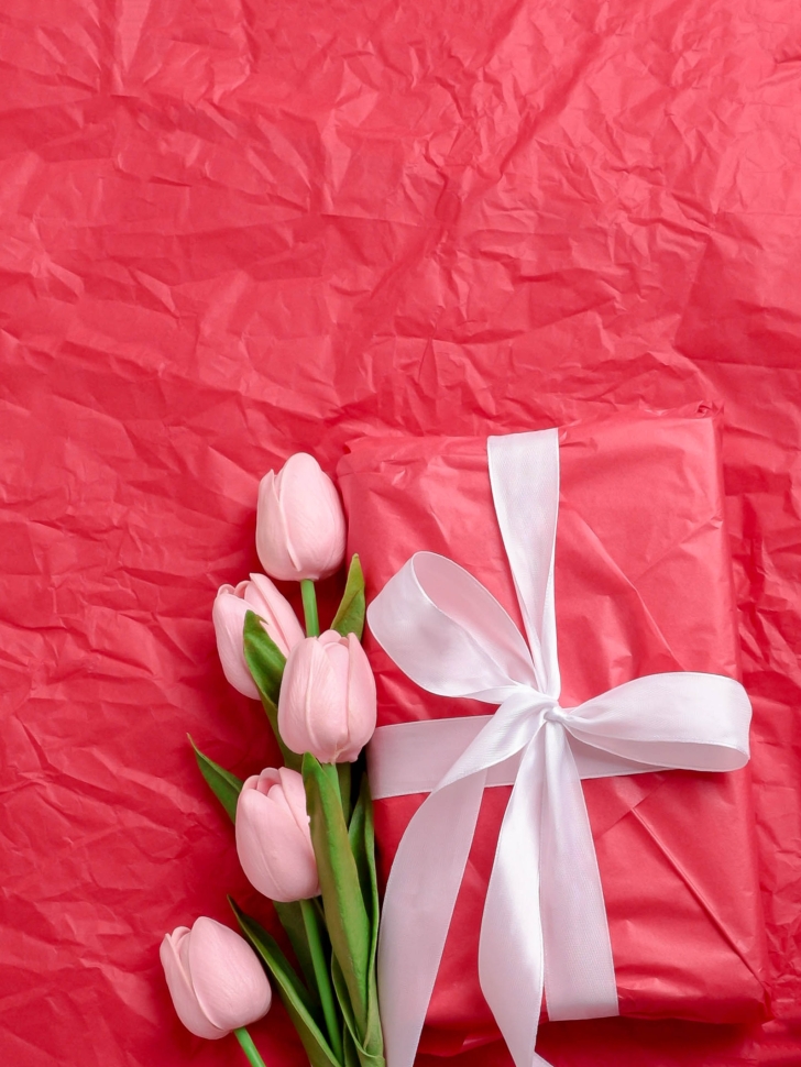 Бумага тишью  50х66см,10 лист. красный