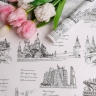 Бумага белая крафт 50г/м2, 70см x 10м Россия Москва, черный
