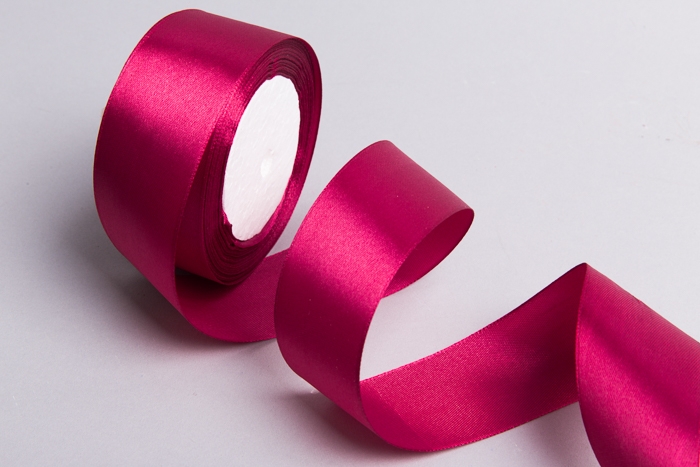 Лента атласная 40мм х 25 ярд JD бордовый