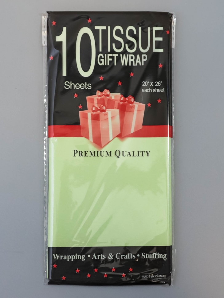 Бумага тишью жемчужная 50х66см,10 лист оливковый Бумага тишью жемчужная 50х66см,10 лист оливковый