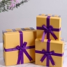 Коробка квадрат набор из 3шт 21x21x10см крафт Коробка квадрат набор из 3шт 21x21x10см крафт