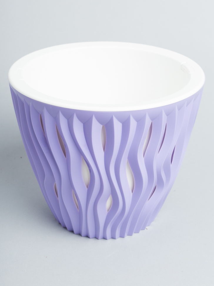 Кашпо из пластика "Вдохновение" 3л. h16,5см,d19.5см лаванда