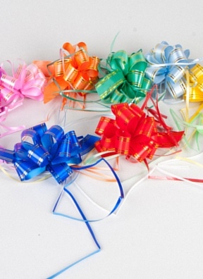 Бант шар с золотой полосой 32, 50шт. микс