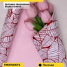 Пленка матовая 60смх10м листья изящные красная Пленка матовая 60смх10м листья изящные красная