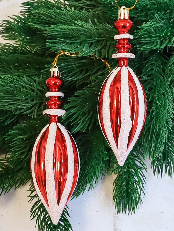 Игрушка елочная набор 2шт 14,5х4,5см Капелька