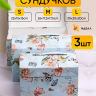 Коробка сундучок набор из 3шт 30x20x20см CN230721-2-2 голубой