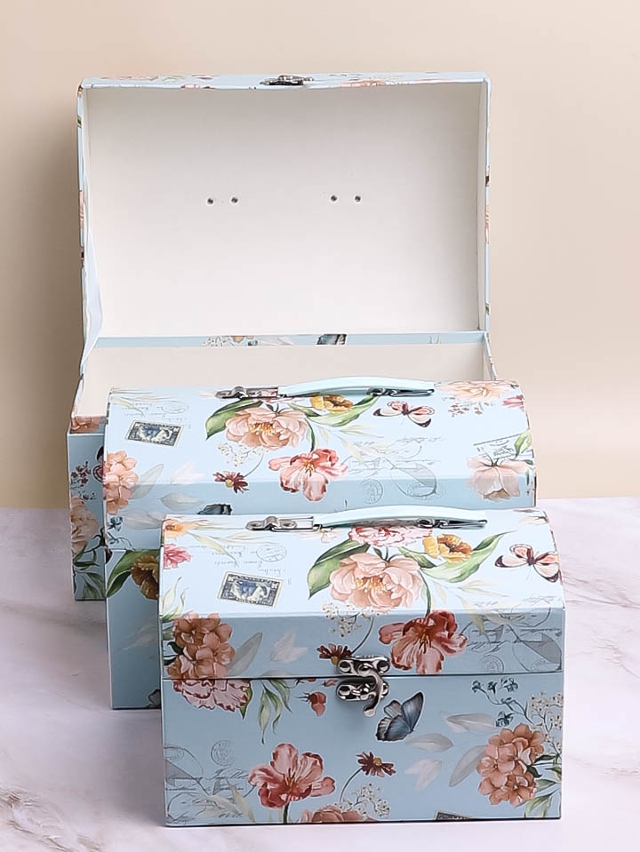 Коробка сундучок набор из 3шт 30x20x20см CN230721-2-2 голубой