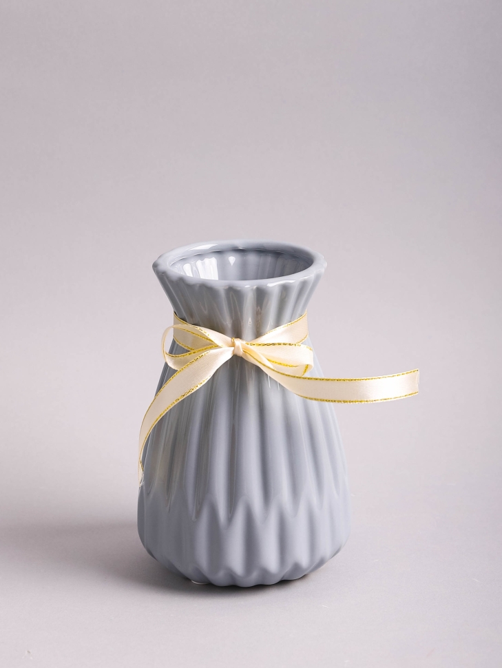 Ваза керамика 20,5х8,5х12,5см 811C010M серый