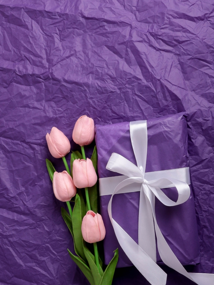 Бумага тишью 50х66см,10 лист. фиолетовый темный Бумага тишью 50х66см,10 лист. фиолетовый темный