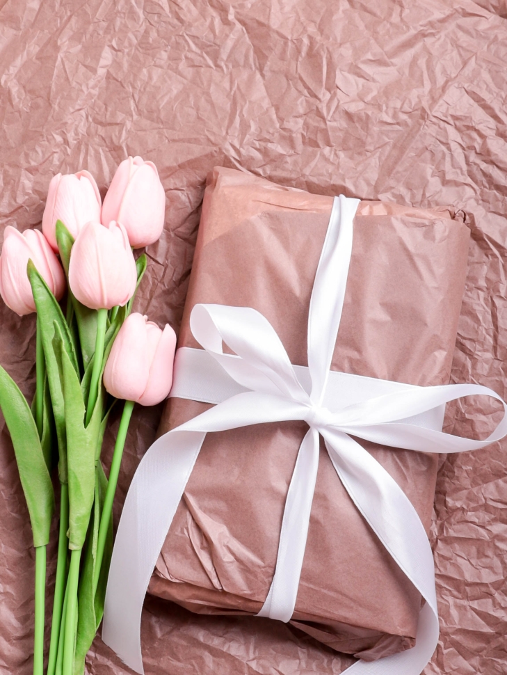 Бумага тишью  50х66см,10 лист. шоколадный