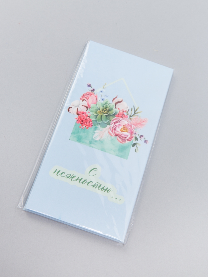 Конверт для денег 8х16,5см, 5шт, 0357