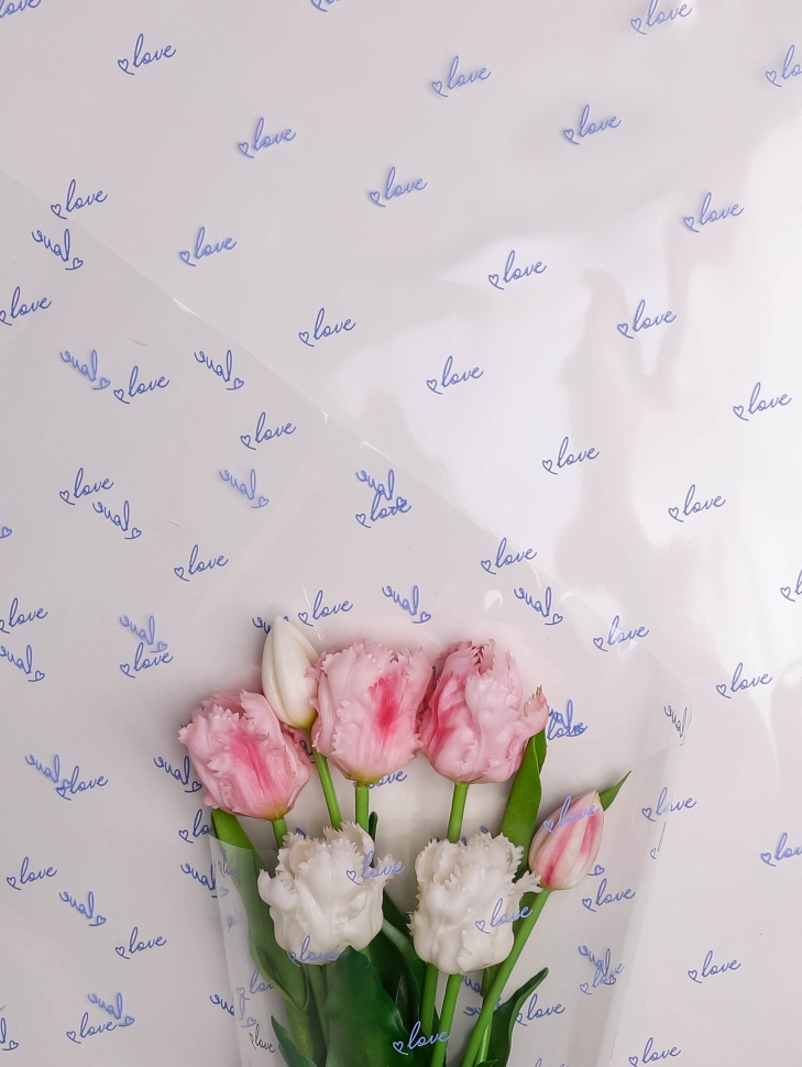 Пленка цветная Классика Love 70см лаванда