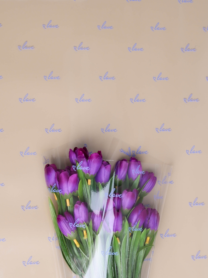 Пленка цветная Классика Love 70см лаванда