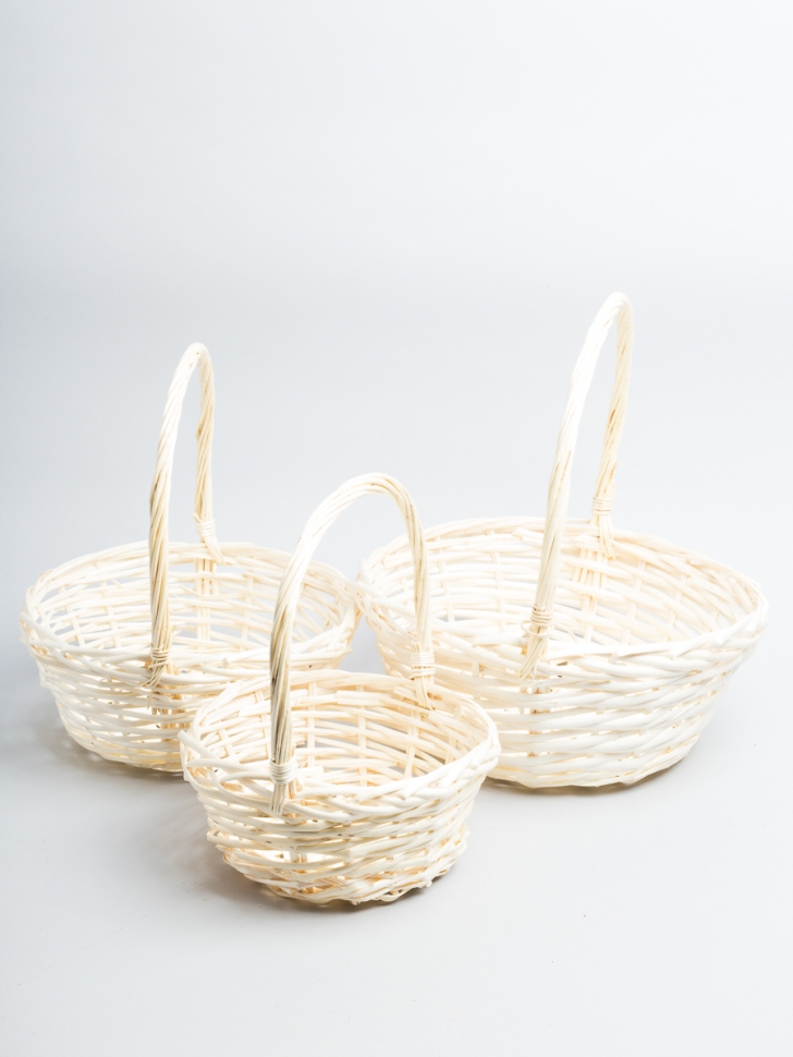 Корзина плетеная (ива) 3шт 34х34х36см M-28-35 натуральный Корзина плетеная (ива) 3шт 34х34х36см M-28-35 натуральный