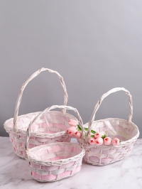 Корзина плетеная (ива) 3шт D39х31xH15х40см YM-8626703