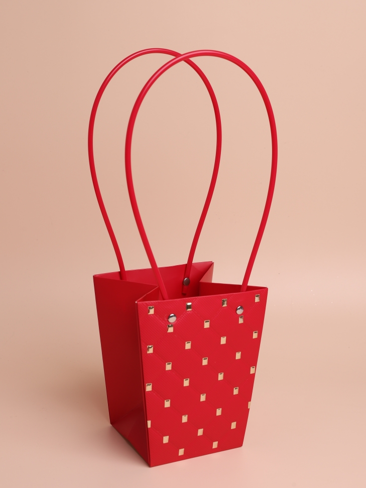 Сумочка для цветов 13,5х9,5х15,5см 3D М315 красный