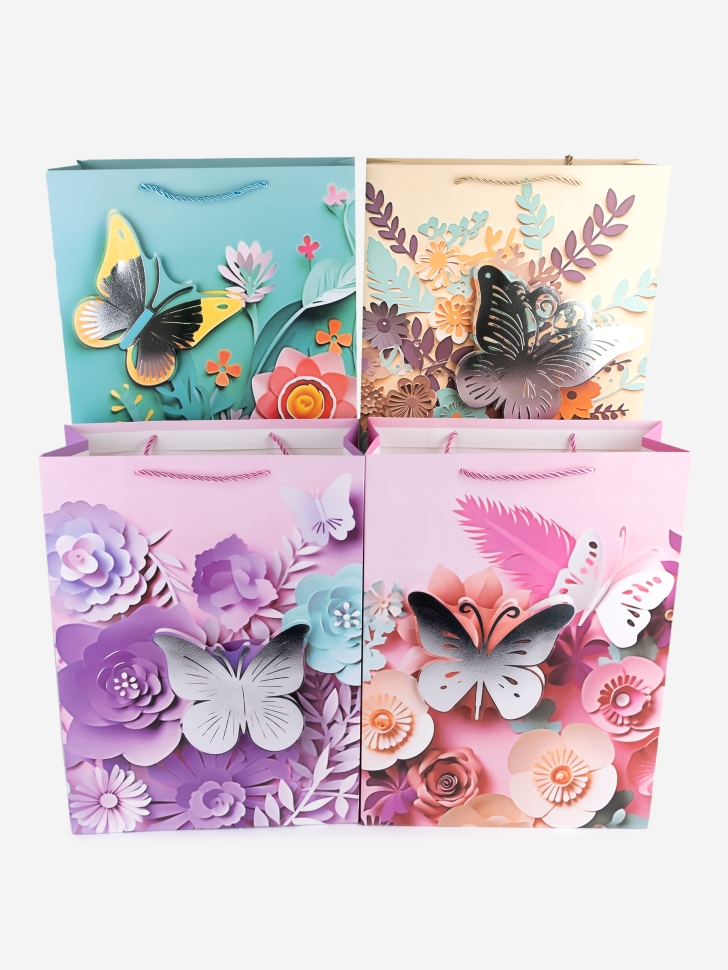 Сумочка Бабочки 798 30х41,5x12см микс