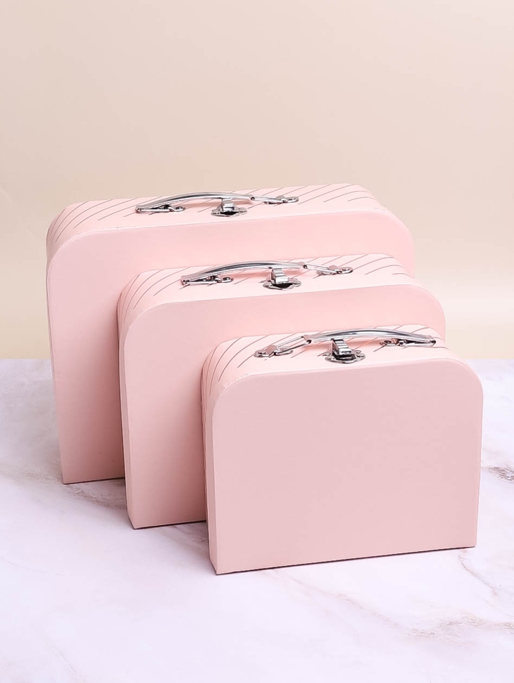 Коробка чемодан набор из 3шт 30,2x21,9x9,5см 488 розовый Коробка чемодан набор из 3шт 30,2x21,9x9,5см 488 розовый