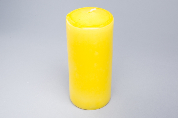 Свеча пенек d63х h150мм желтый
