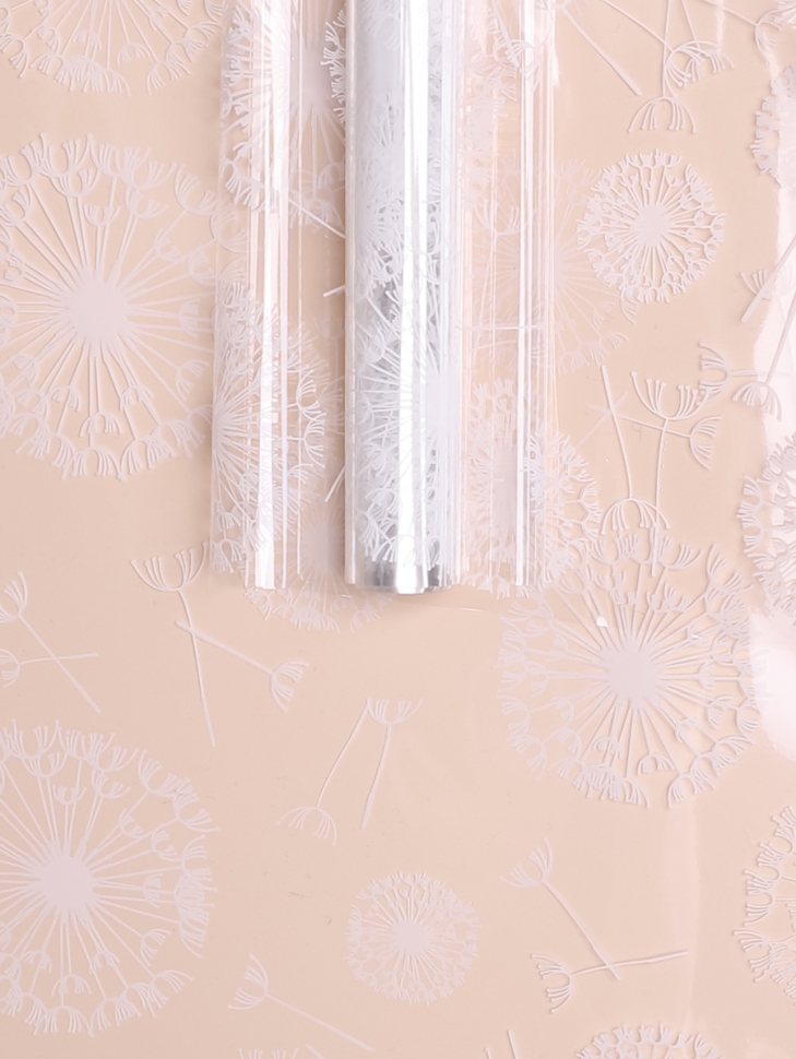 Пленка цветная Одуванчики 70см белый Пленка цветная Одуванчики 70см белый