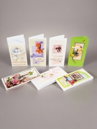 Открытка дизайнерская с конвертом 21,5x11см микс