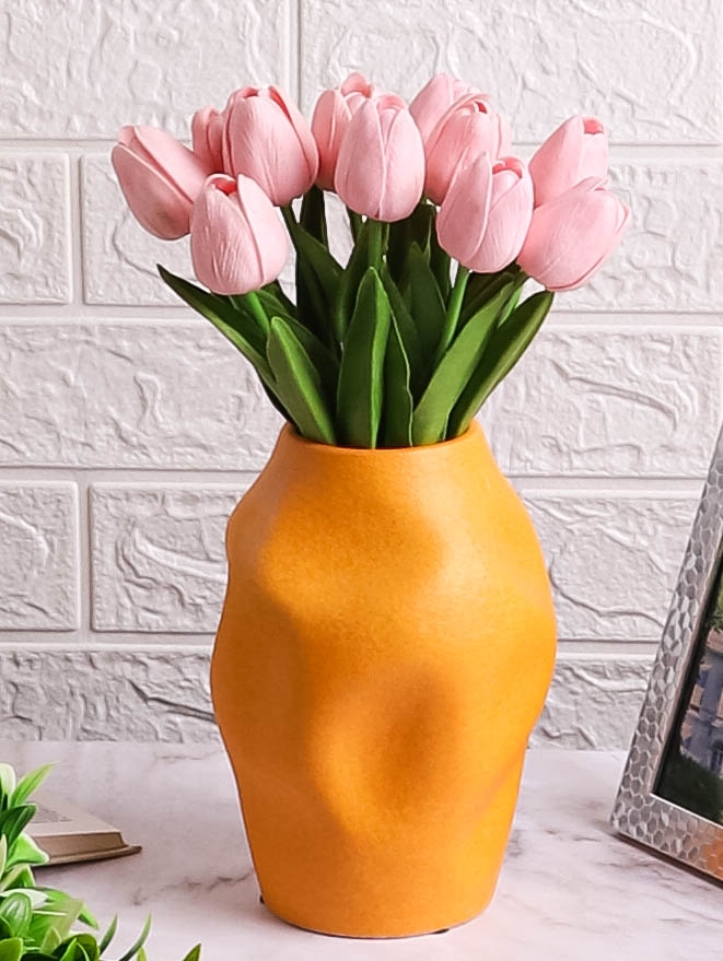 Ваза керамика 20х15см ZG 2009-1 оранжевый