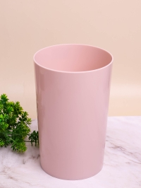 Ваза пластик гладкая H23см D15 конус Инфинити пудровый