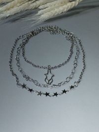 Цепочка набор из 3шт Ц-006-С L19,5см