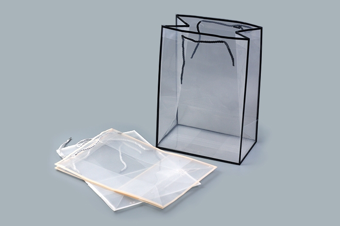 Сумочка пластик для цветов 24,5х35х15см прозрачный микс Сумочка пластик для цветов 24,5х35х15см прозрачный микс