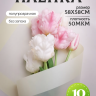 Пленка матовая 58смх58см 10 листов 50мкм кант 13 кремовый