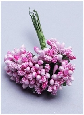 Тычинки для искусственных цветов К 12шт. розовый