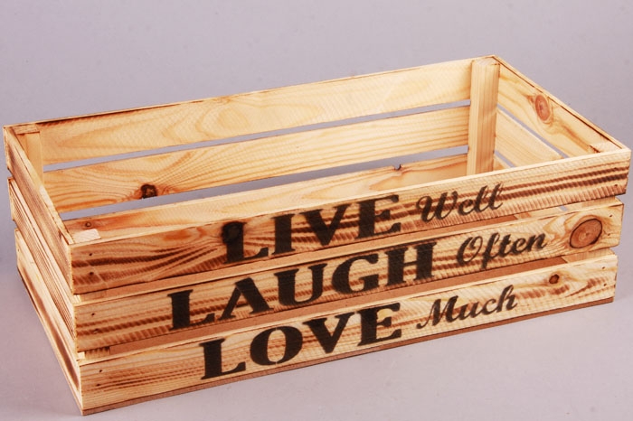 Ящик деревянный интерьерный 50х30х12см "Live" экзотик Ящик деревянный интерьерный 50х30х12см "Live" экзотик