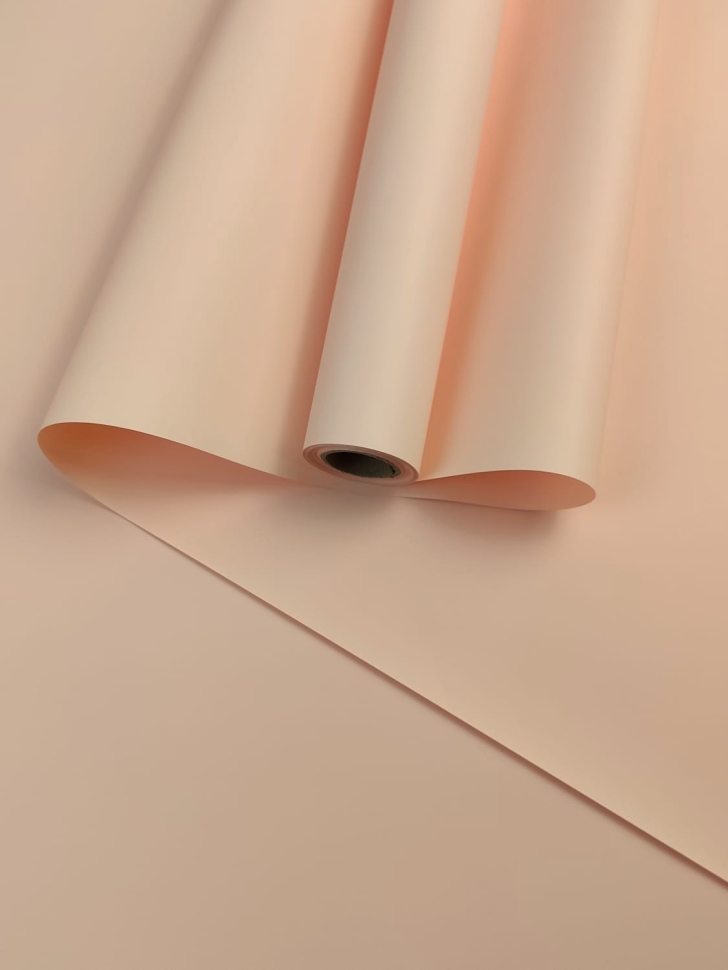 Пленка матовая 50мкм 58см х 10м Флора пудровый
