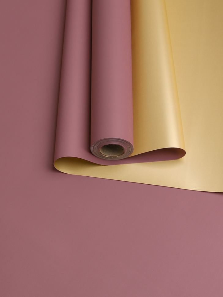 Пленка матовая 65мкм 58см х 10м Золото розовый пыльный