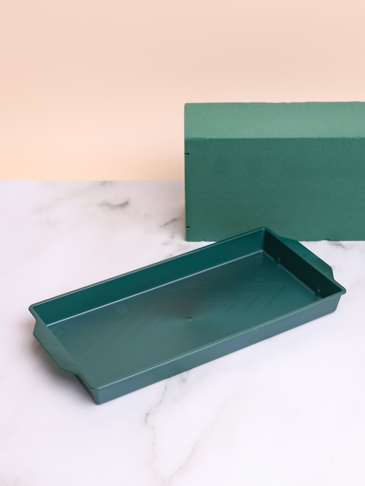 Поддон для кирпича 26х12,5х2,5см зеленый Поддон для кирпича 26х12,5х2,5см зеленый