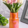 Ваза керамика 18х9,5х9,5см 8203D-07 Перламутр оранжевый