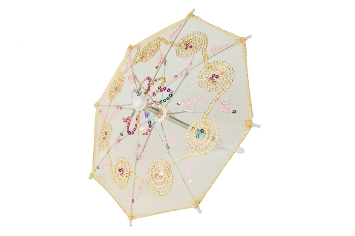 Аксессуар для декора Зонтик H20,5 D27 лимонный