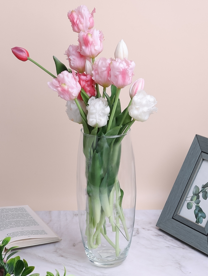 Ваза стекло Фестиво №2363 для роз D10x29см  большая