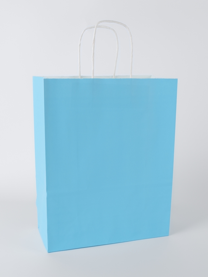 Сумочка крафт 901 26х33х12см голубой