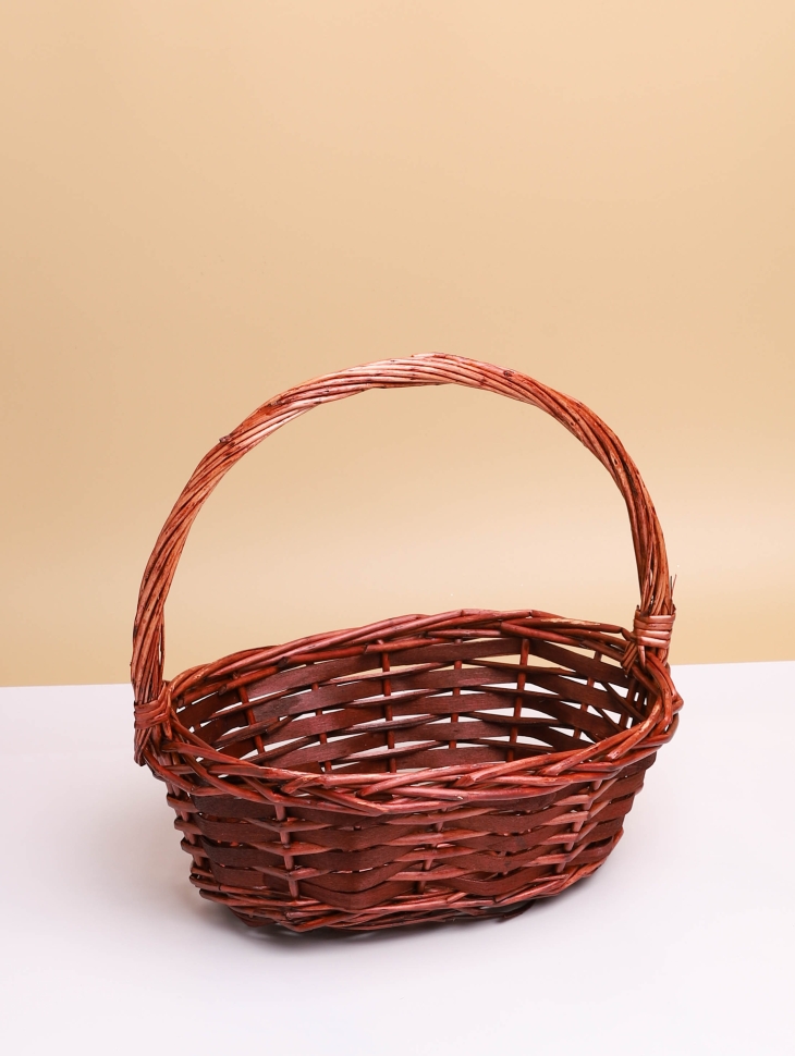 Корзина плетеная (ива) 27х19х27см M-28-7 коричневый темный