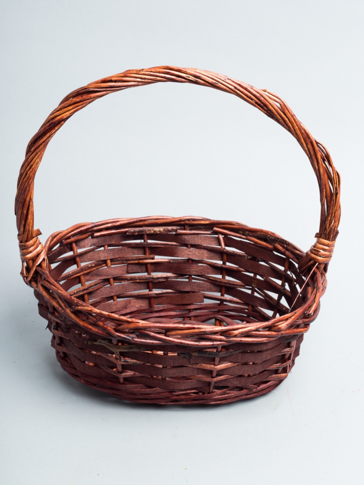 Корзина плетеная (ива) 27х19х27см M-28-7 коричневый темный