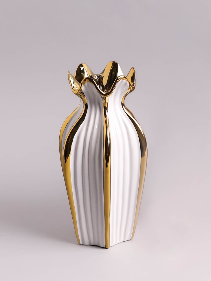 Ваза керамика 25,5х13см ZG 2012-2 белый