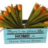 Ящик деревянный интерьерный набор 3шт 50х30х12см  "Home" верев ручки, паст голубой