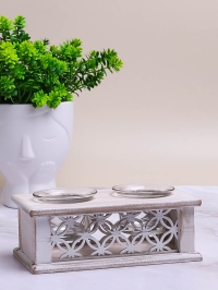 Подсвечник на 2 свечи 17х9,5х6см орнамент