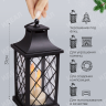 Светильник пластик-стекло Фонарь 13x13x31см черный 6726